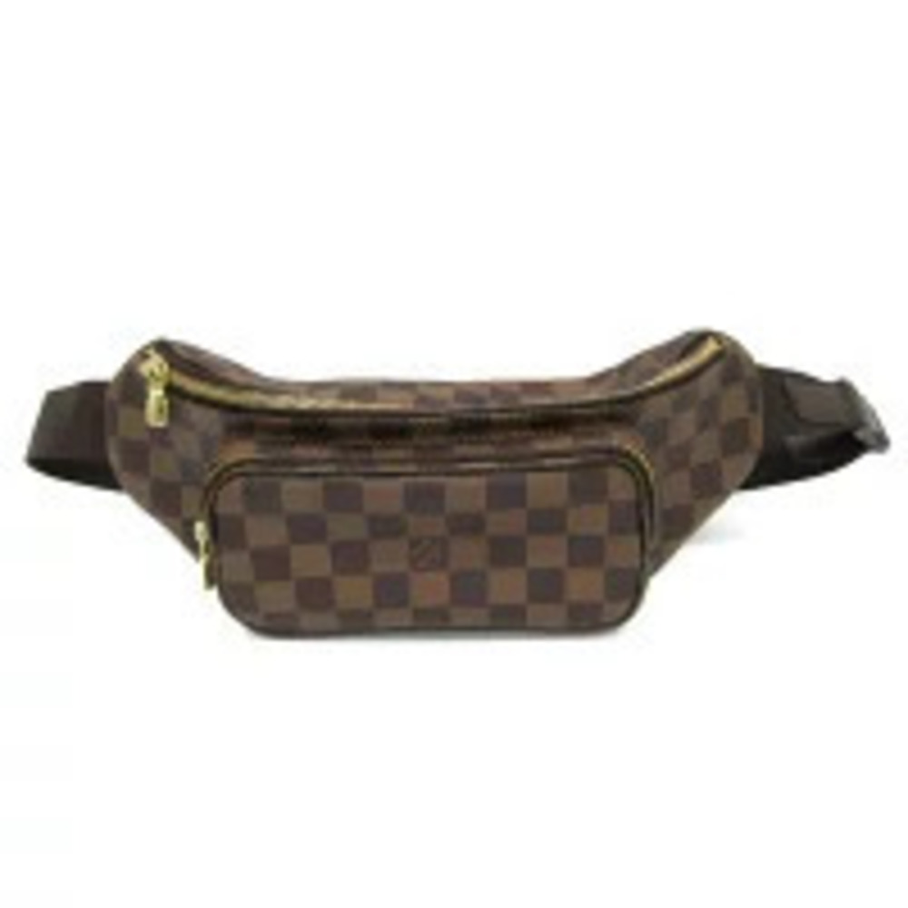 Louis Vuitton Damier Bumbag Melville Waist Bag Canvas Leather Ebene Brown